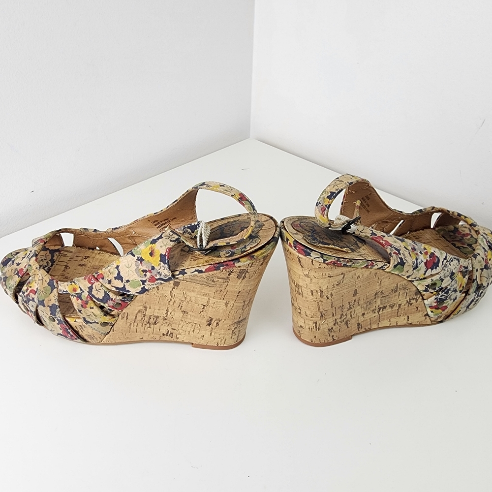 Floral Cork Women floral wedge sandals size 9 - Picture 8 of 12